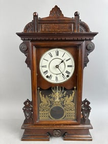 Antique Seth Thomas Dark Walnut Mantel Clock