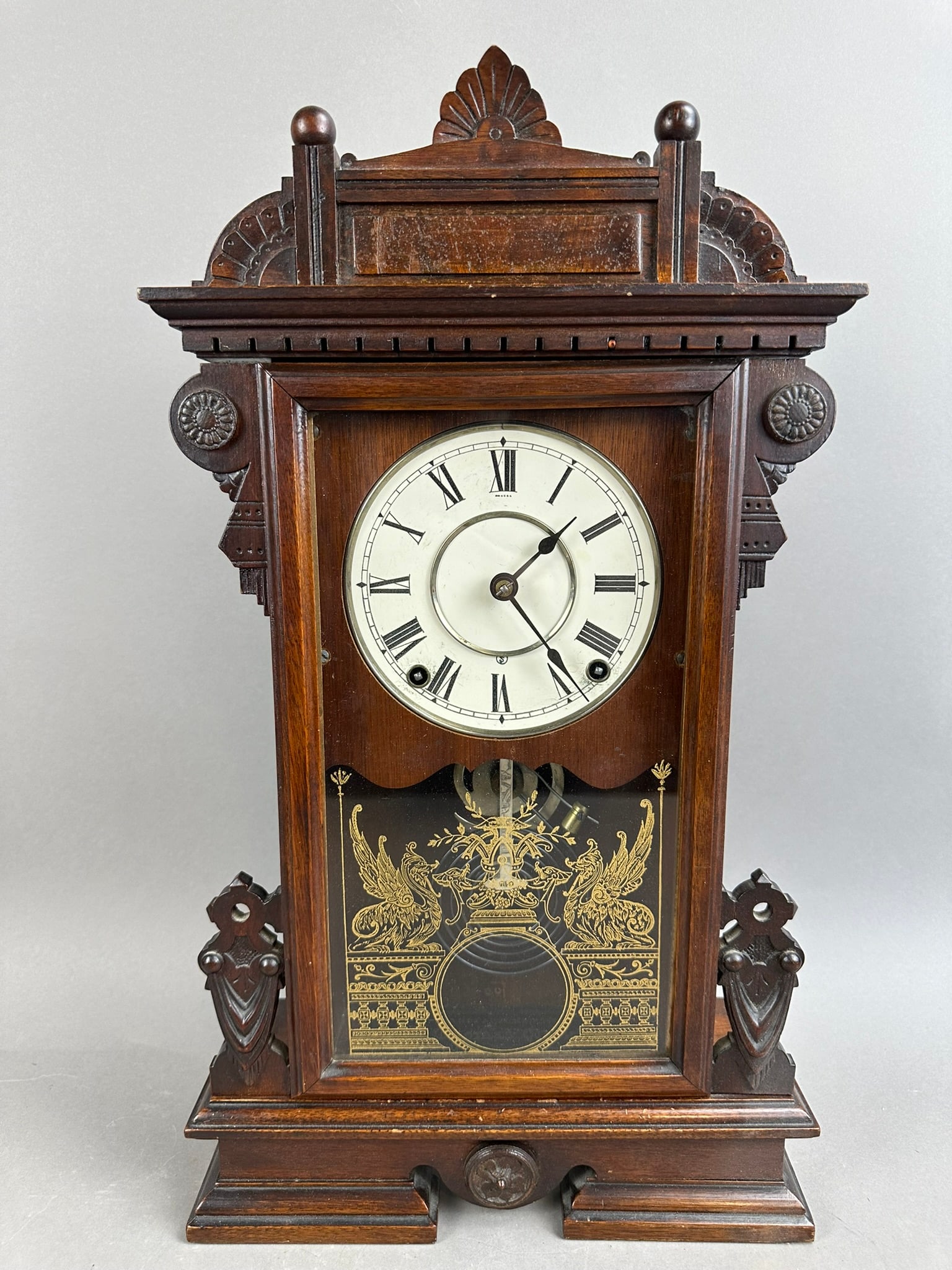 Antique Seth Thomas Dark Walnut Mantel Clock (1 of 19)
