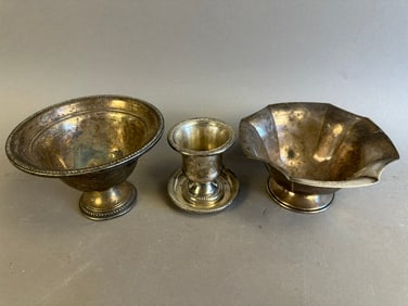 5 Piece Antique Sterling Silver Lot 286 Grams