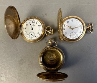 3 Antique Victorian Era Ladies Pocket Watches