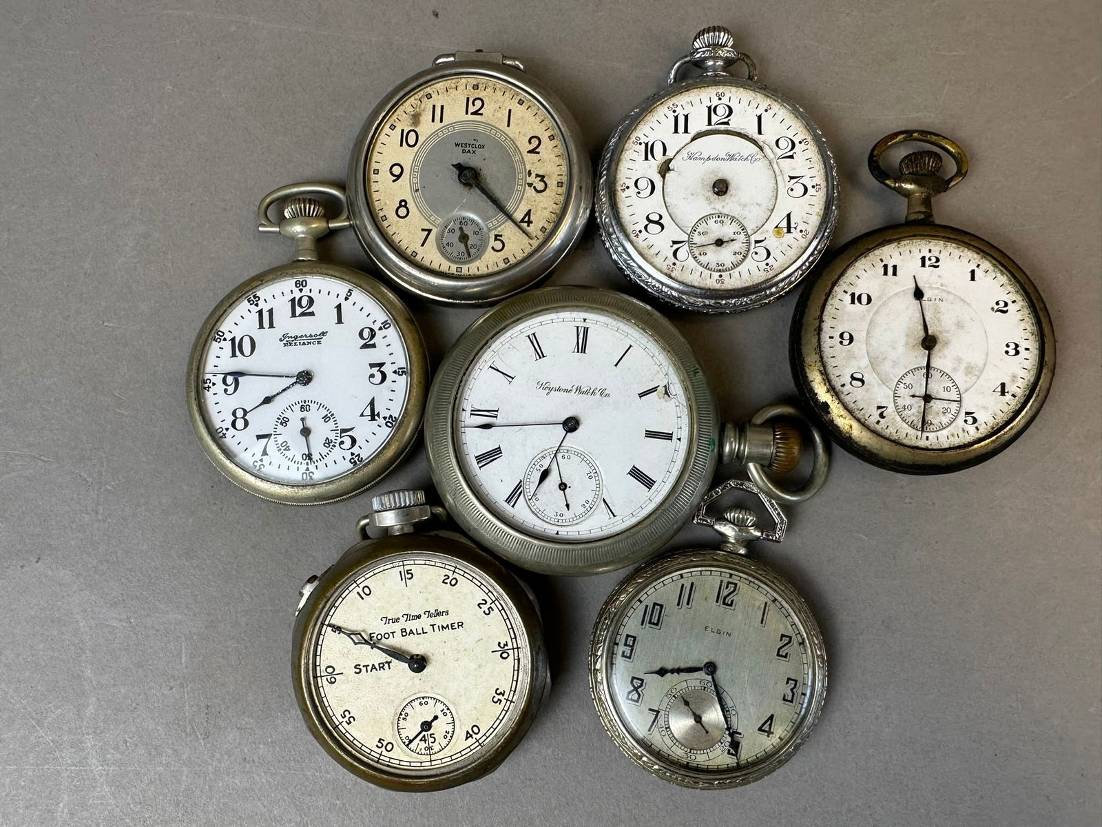 7 Elgin Keystone Early 1900s Mens Pocket Watches (1 of 19)