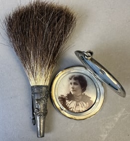 Sterling Silver Photo Pendant Horse Hair Brooch