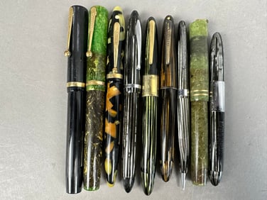 9 Art Deco Era Shaeffers Balance Fountain Pen Lot