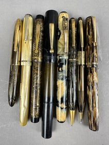 8 Art Deco Era Wearever Founatin Pen Pencil 14K