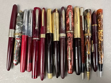 15 Art Deco Era Fountain Pens Pencils 14K Eversharp