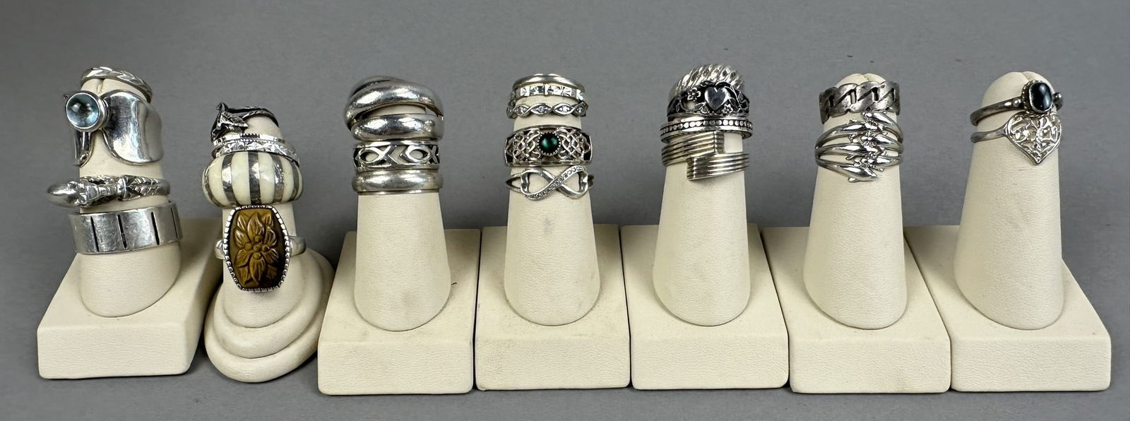 24 Sterling Silver Jewelry Ring 118 Grams Weight (1 of 10)