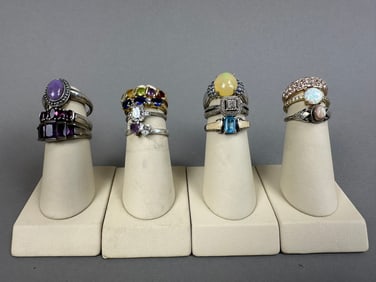 13 Sterling Silver Jewelry Ring 42 Grams Weight