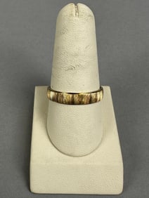Vintage 14K Yellow Gold Textured Ladies Ring 4.7 Grams
