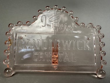 Pink Depression Candlewick Imperial Glass Calendar