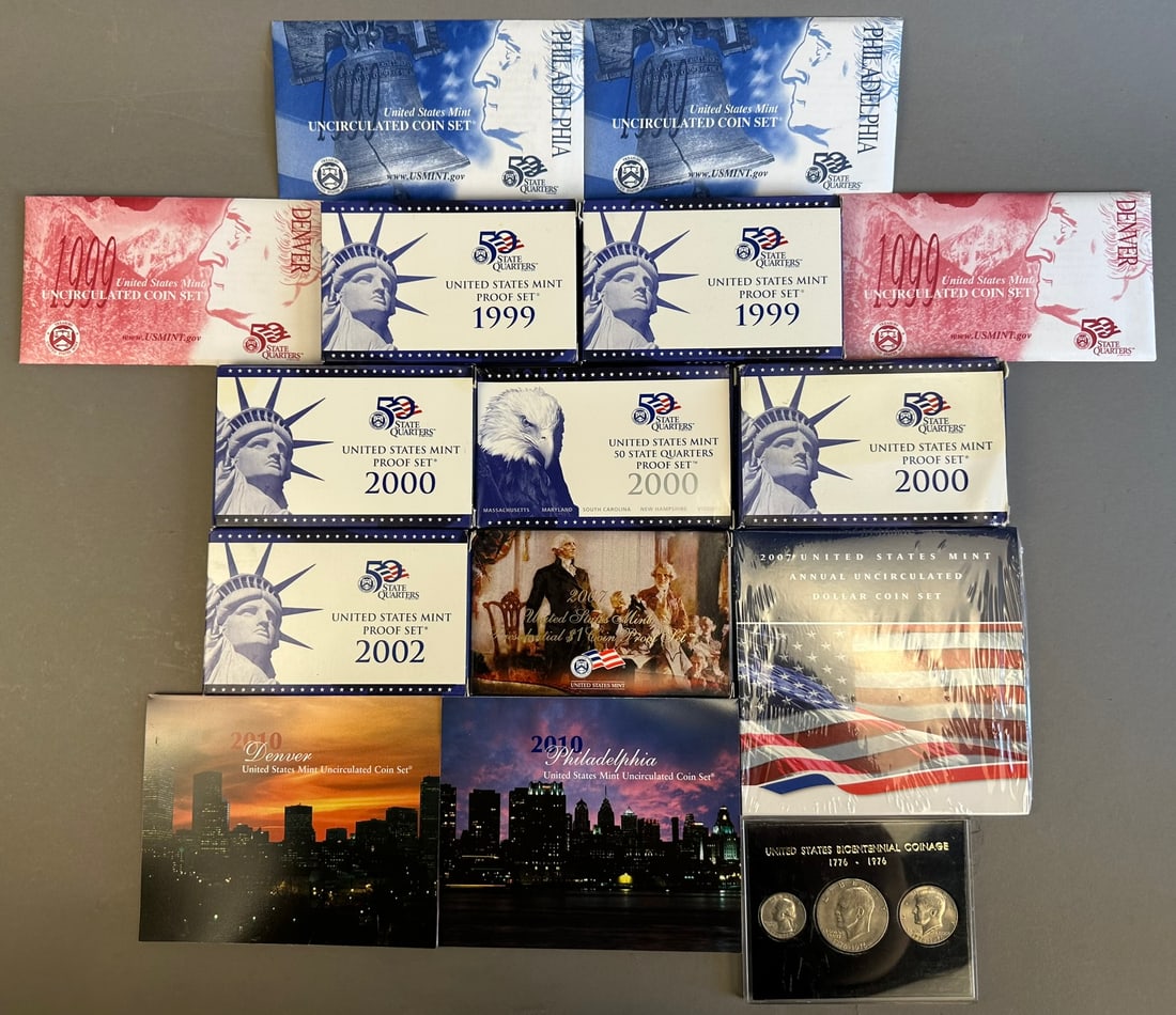 15 United States Mint Proof Sets 1999-2010 $1 Coins (1 of 19)