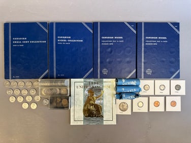 Large Lot Canadian British Coins Early 1900s Silver