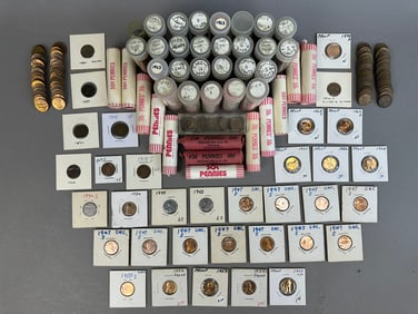 Large Lot Wheat Penny Lincoln Cent Rolled Coins