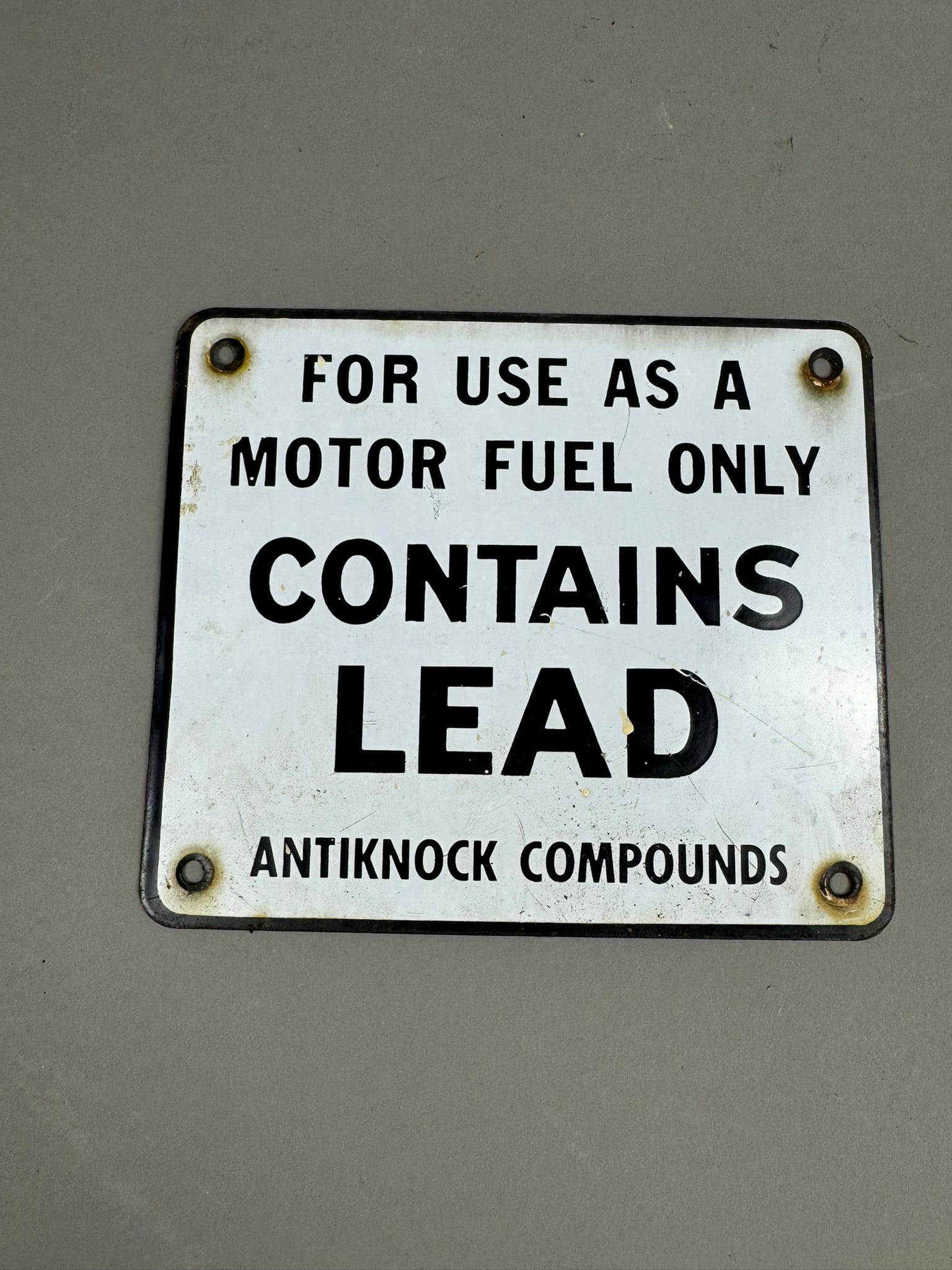 Contains Lead Original Porcelain Gas Pump Sign: Original porcelain gas pump sign. See all photos.