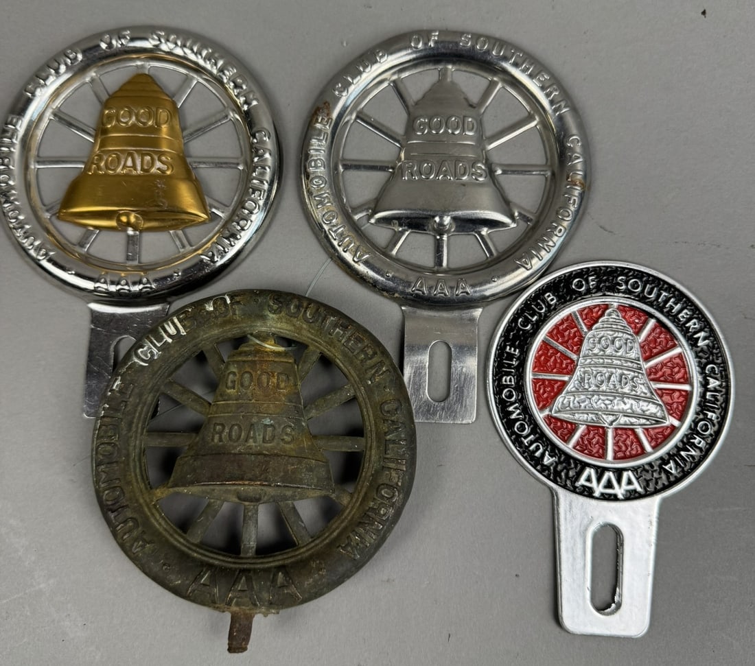 4 50s Good Roads Southern California Plate Toppers: Great original assorted lot of toppers as shown.