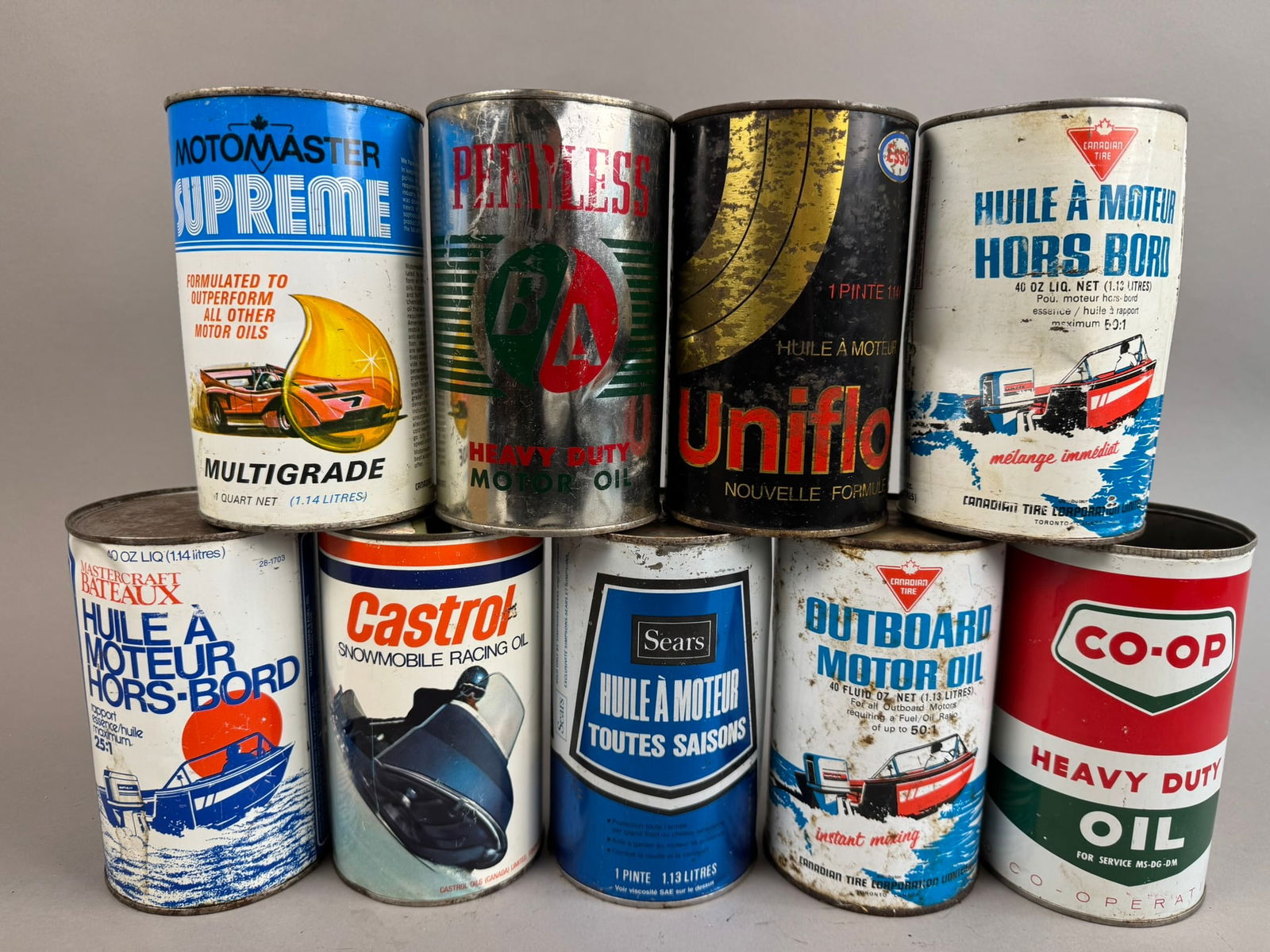 9 Imperial Motor Oil Quarts Esso CO-OP Sears Castrol (1 of 10)
