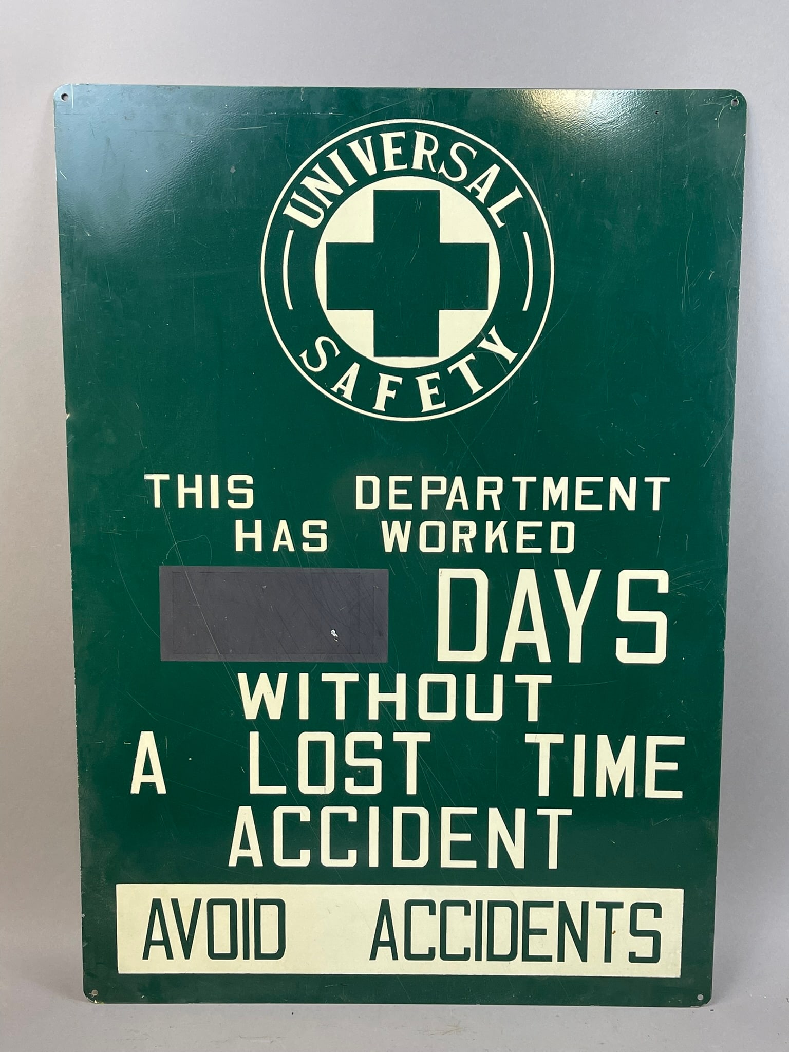 40s Universal Safety SST Painted Metal Factory Sign (1 of 9)