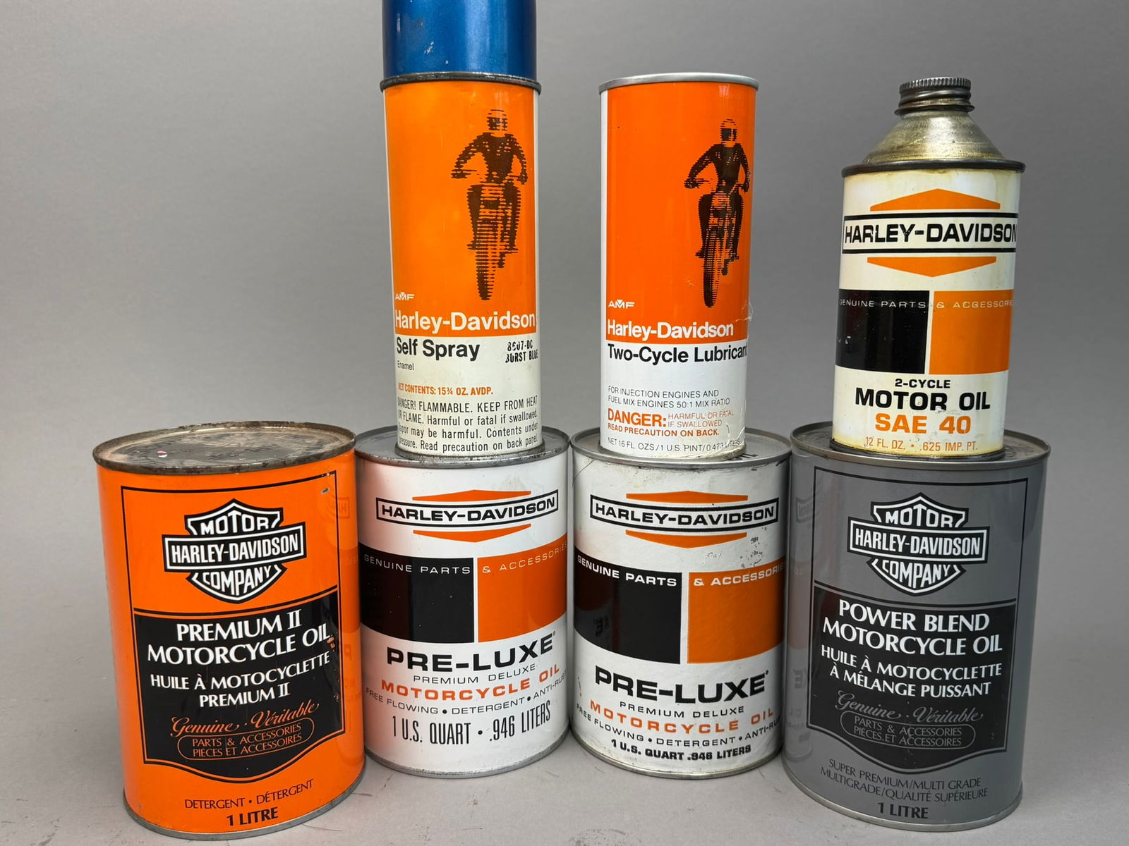 Lot 7 Harley Davidson 60s-70s Motor Oil Cans (1 of 11)