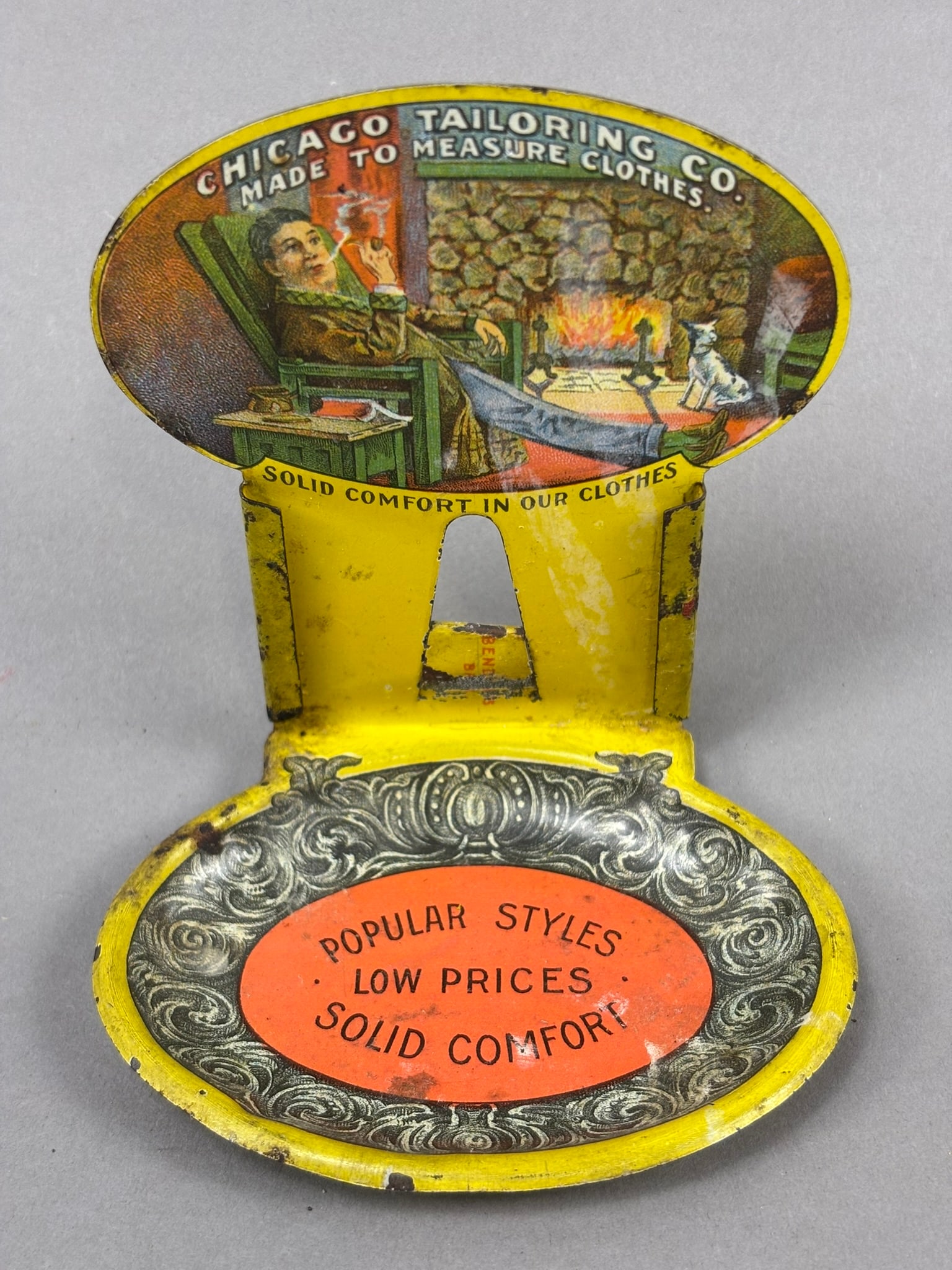 Circa 1900 Chicago Tailoring Wall Mounted Tip Tray (1 of 6)