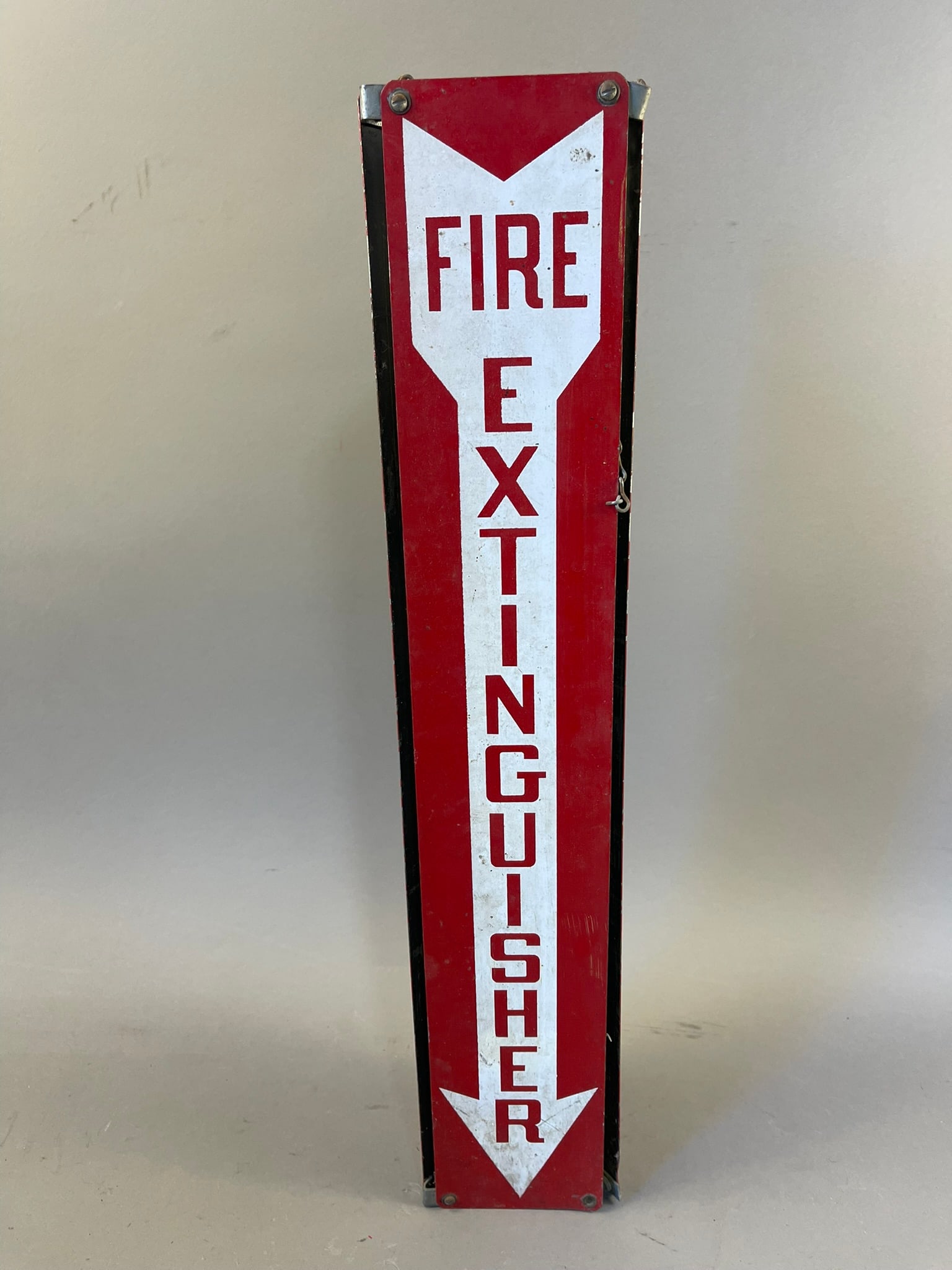 3 Sided Hanging Painted Metal Fire Extinguisher Sign (1 of 4)