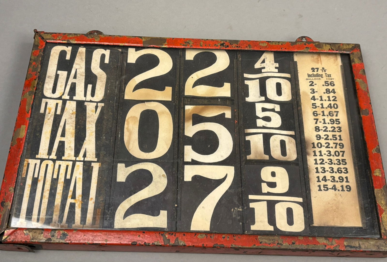 Original Vintage 30s Gas Pump Price Sign Pricer Box (1 of 7)