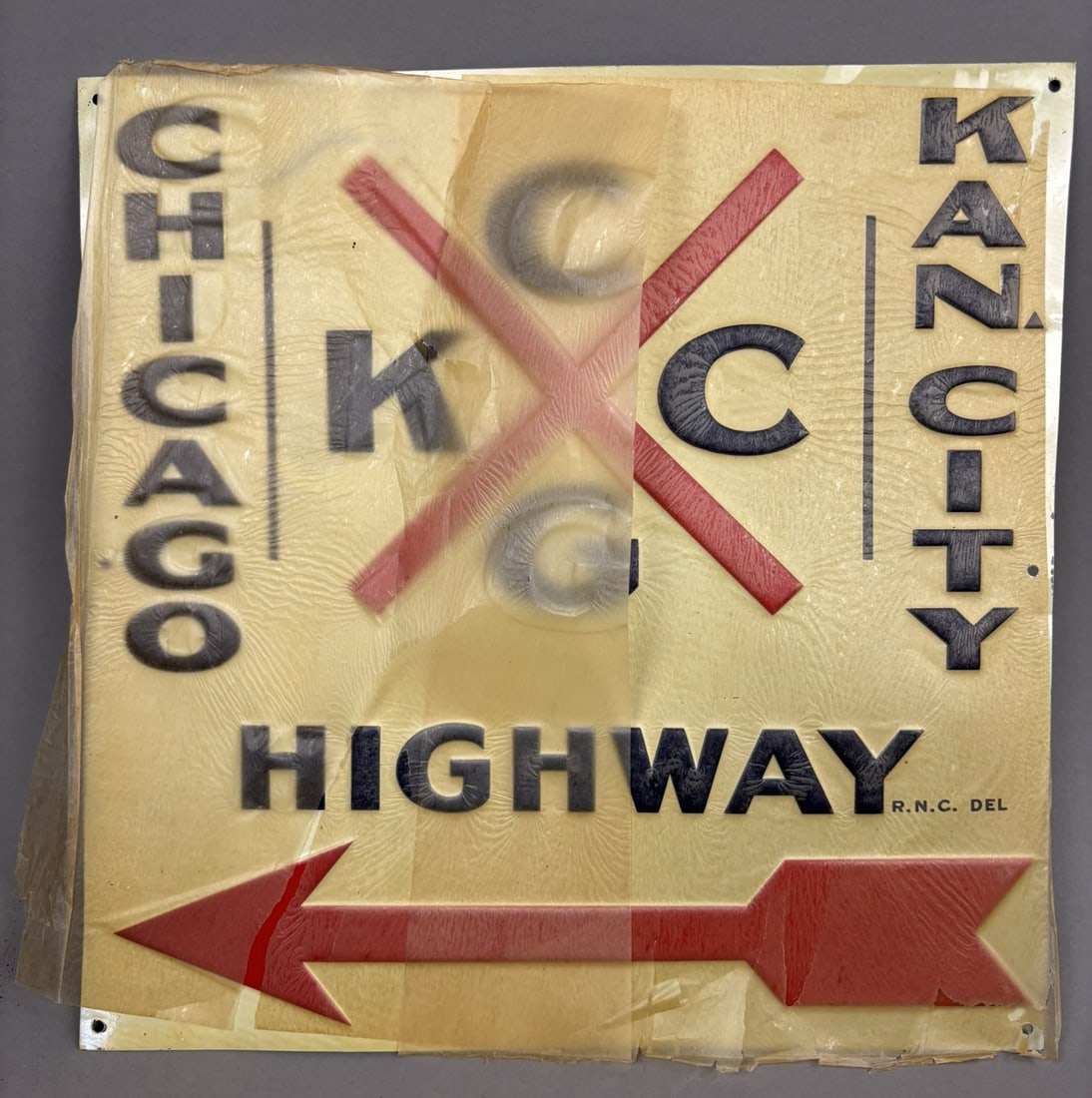 NOS Chicago Kansas City Embossed Highway SST Sign (1 of 11)