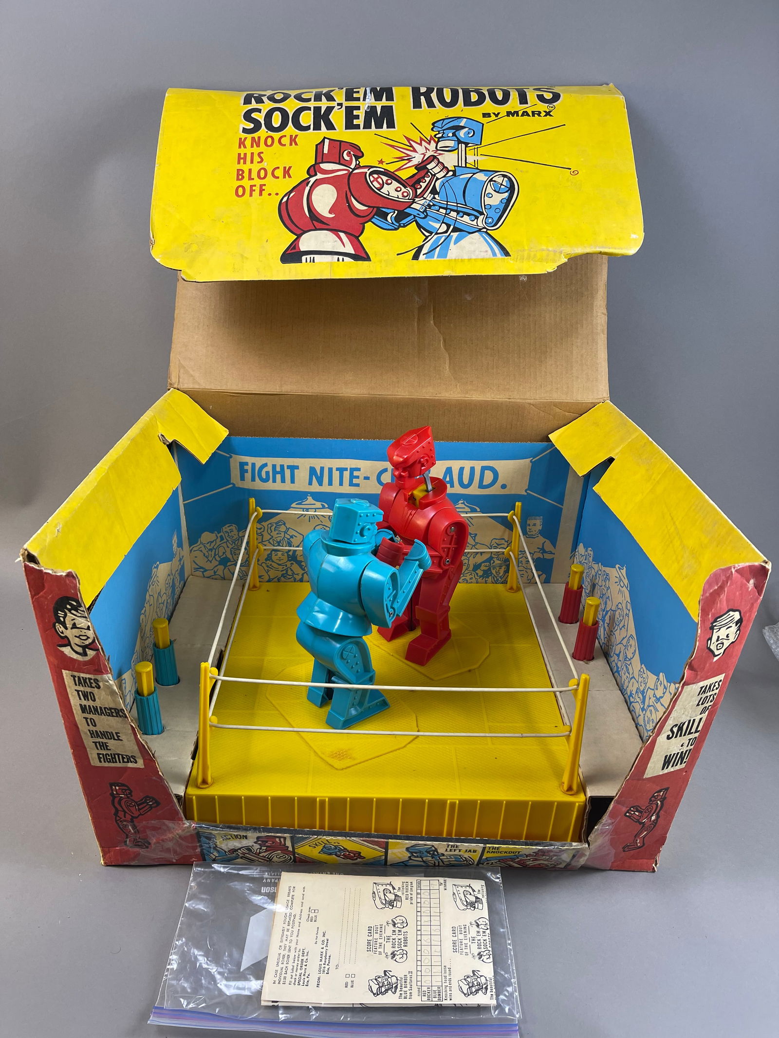 NOS 60s Rock Em Sock Em by Marx Fight Nite Game (1 of 14)