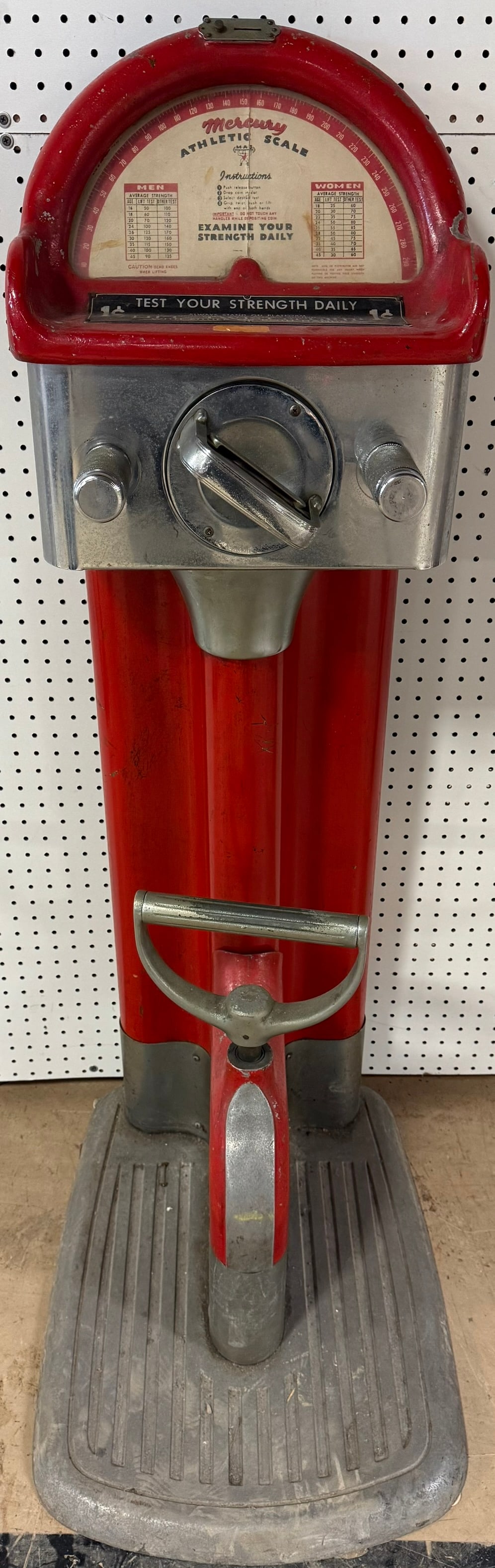 1950 Mercury Athletic Scale 1 Cent Coin Operated Game (1 of 14)