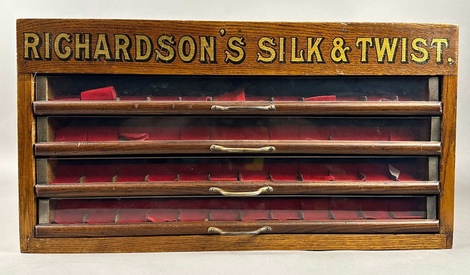 Richardson Silk Co 4 Drawer Original Wood Thread Cabinet (1 of 8)