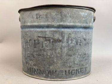Antique Falls City Premier Oval Minnow Bucket Stencil