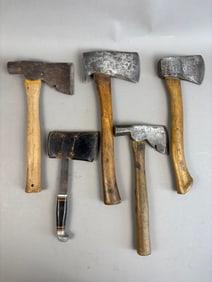 5 Vintage Hatchets True Temper Winner Tommy Axe