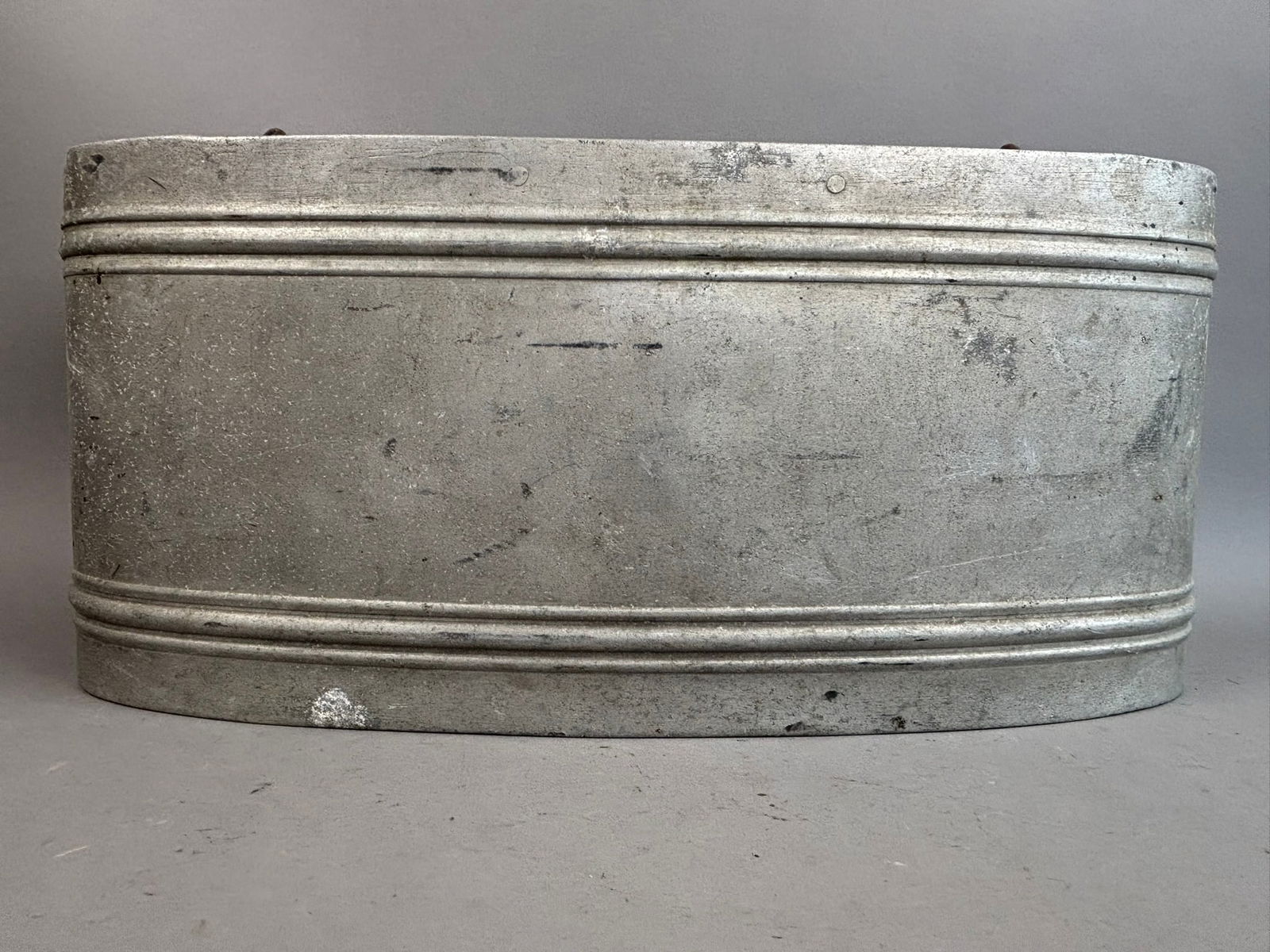 Antique Submarine Shaped Galvanized Minnow Bucket (1 of 10)