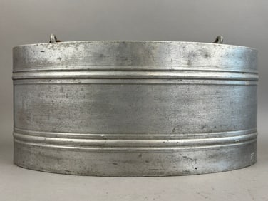 Antique Large Oval Galvanized Minnow Bucket