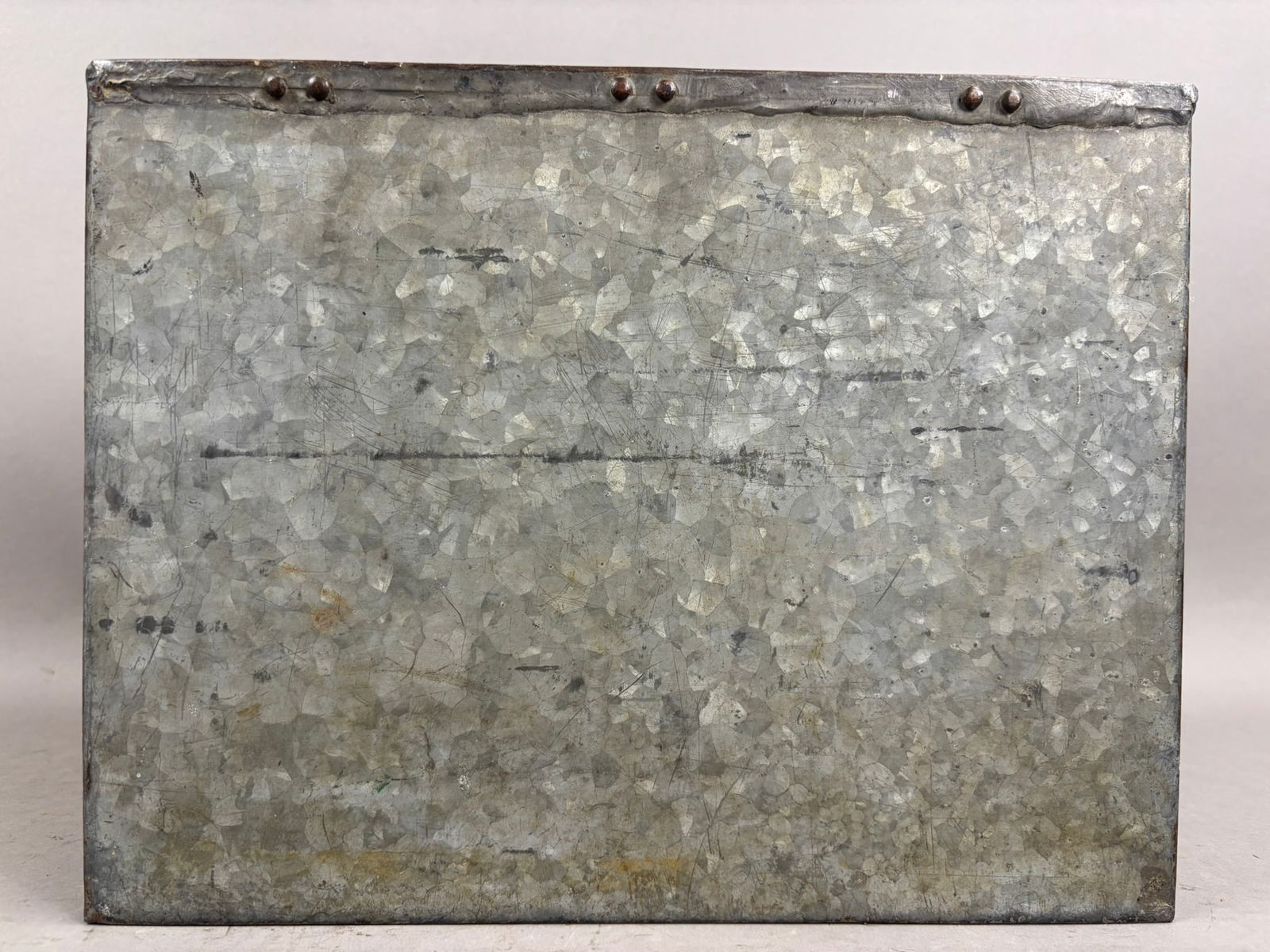 Antique 20s Galvanized Minnow Bucket Large Size (1 of 10)