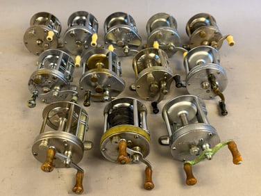 12 40s 50s South Bend Bait Casting Fishing Reels
