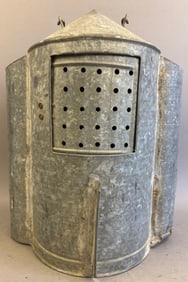 Antique Submarine Shape Galvanized Minnow Bucket