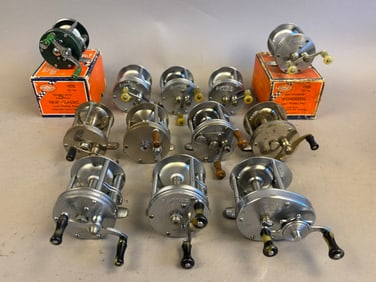 12 40s 50s Shakespeare Bait Casting Fishing Reels