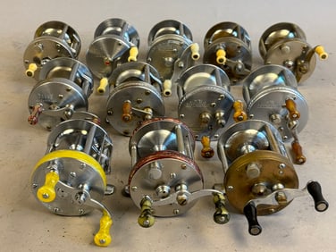 12 40s 50s South Bend Bait Casting Fishing Reels