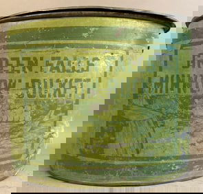 Antique Green Falls Galvanized Minnow Bucket