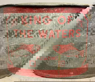 Antique King The Waters Galvanized Minnow Bucket