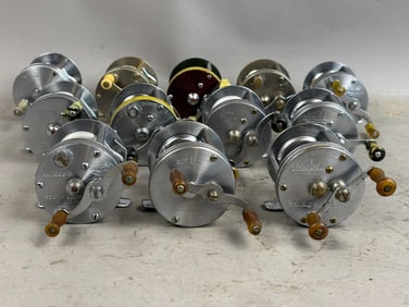 12 40s 50s South Bend Bait Casting Fishing Reels