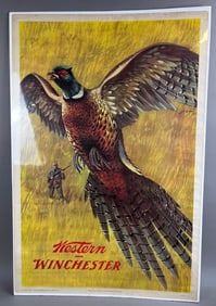 1955 Winchester Advertising Poster Pheasant Guns