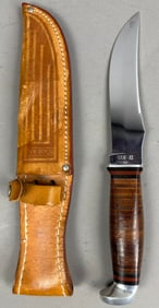 Vintage Case XX Hunting Knife w/Leather Sheath