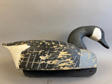 Antique Wood Carved Painted Duck Decoy PFC