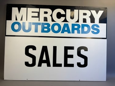 70s Mercury Outboard Marine Dealership SST Sign