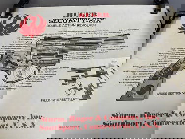 80s Ruger Sturm Firearms Gun Sales Promo Poster