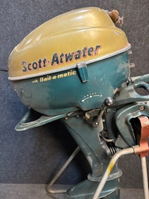 Vintage Scott Atwater Outboard Boat Motor Engine