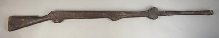 Antique Carved Wooden Musket Rifle Long Gun Decoy