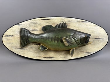 Vintage Hand Carved Fish Mount Decoy Irvine Maine