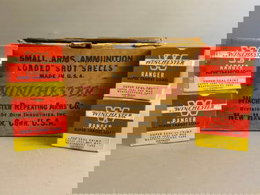 4 NOS Winchester Ranger Super Target Shell Boxes 12 Ga
