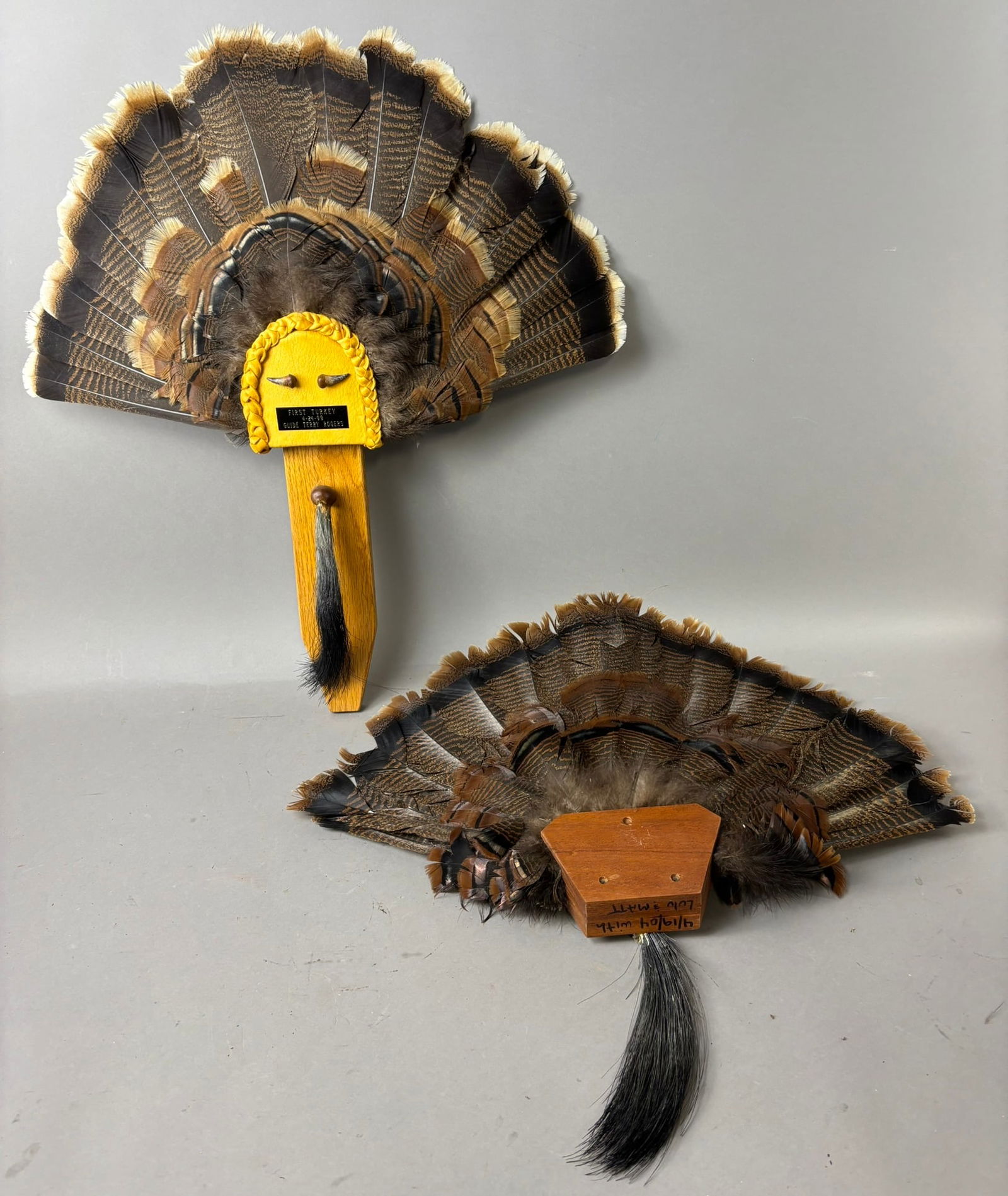 Pair Large Turkey Feather Taxidermy Wall Mounts (1 of 14)
